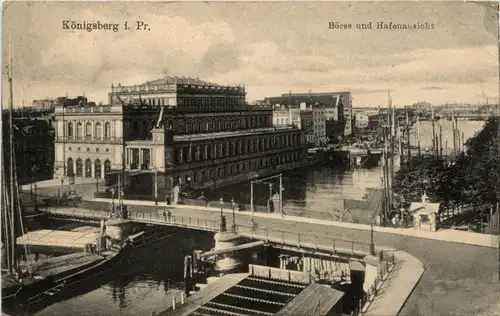 Königsberg - Börse und Hafenansicht -231850