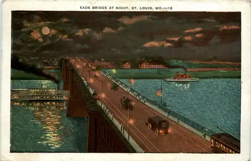 St. Louis - Eads Bridge at Night -262726