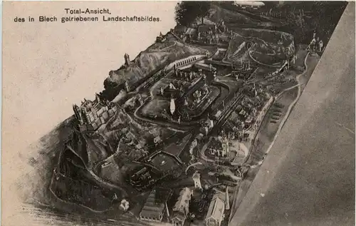 in Blech getriebenes Landschaftsbild -232004