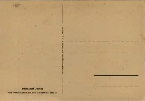 Schlesischer Erbhof - Künstlerkarte Bodo Zimmermann -262492