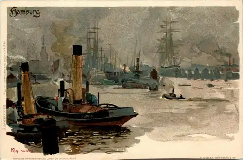 Hamburg - Künstlerkarte Kley - Litho -231652