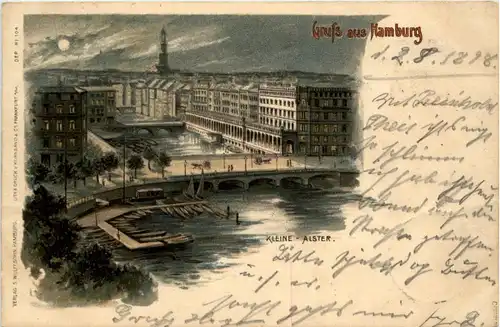 Gruss aus Hamburg - Litho -230934