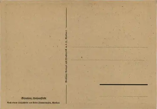 Breslau - Universität - Künstlerkarte Bodo Zimmermann -262482