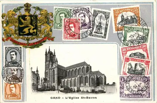 Gand - L Eglise St. Bavon - Litho - Briefmarken -262546