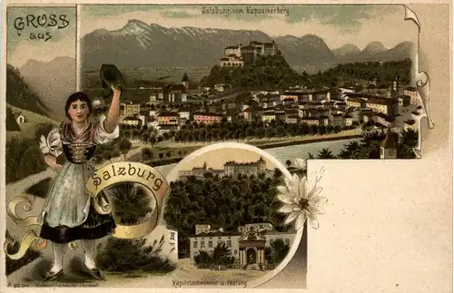 Gruss aus Salzburg - Litho -262668