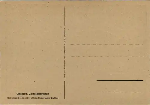 Breslauer Jahrhuderthalle - Künstlerkarte Bodo Zimmermann -262494