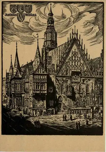 Breslau Rathaus - Künstlerkarte Bodo Zimmermann -262496