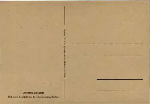 Breslau Rathaus - Künstlerkarte Bodo Zimmermann -262496