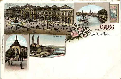 Gruss aus Zürich - Litho -272552