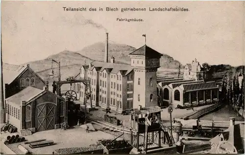 in Blech getriebenes Landschaftsbild -231996