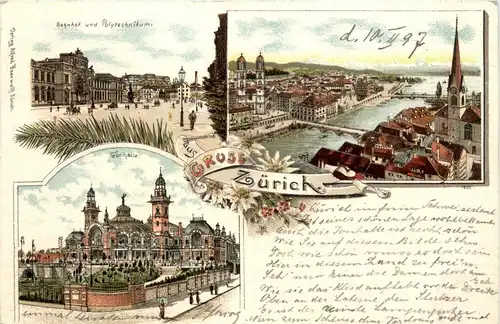 Gruss aus Zürich - Litho -272854