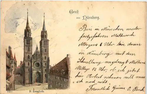 Gruss aus Nürnberg - St. Lorenzkirche -262990