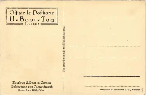Offizielle Postkarte - U Boot Tag 1917 -264432