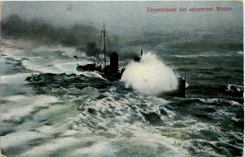 Torpedoboot bei schwerem Wetter -264426