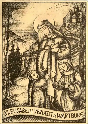 St. Elisabeth verlässt die Wartburg -263836