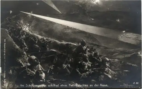 Schützengraben während Gefecht an der Aisne -264910