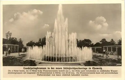 Chemnitz - Leuchtspringbrunnen in der neuen Schlossteichparkanlage -263776