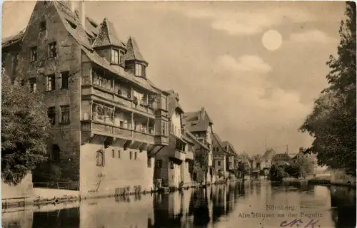 Nürnberg - Alte Häuser an der Pegnitz -262960
