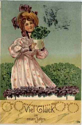 Neujahr - Prägekarte -264448