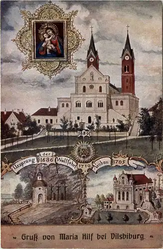 Gruss von Maria Hilf bei Vilsbiburg -264510