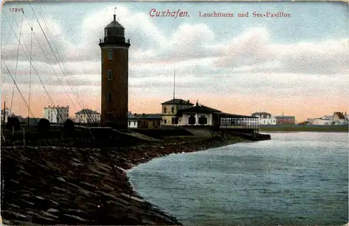 Cuxhafen - Leuchtturm und See Pavillon -265472