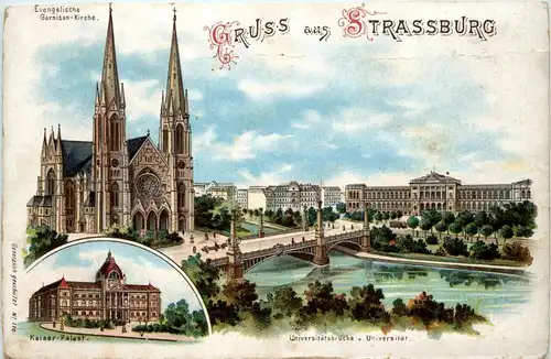 Gruss aus Strassburg - Litho -264758