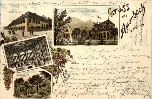 Gruss aus Auerbach Bergstrasse - Litho -264836