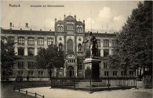 Rostock - Universität mit Blücherdenkmal -263422