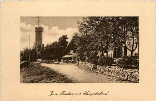 Jena - Forsthaus mit Kriegerdenkmal -263496