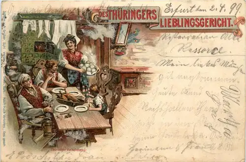 Des Thüringers Lieblingsgericht - Litho -264404