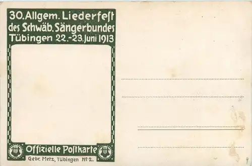 Tübingen - Allgemeines Liederfest des Schwäb. Sängerfestes 1913 -264580