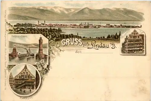 Gruss aus Lindau - Litho -265344