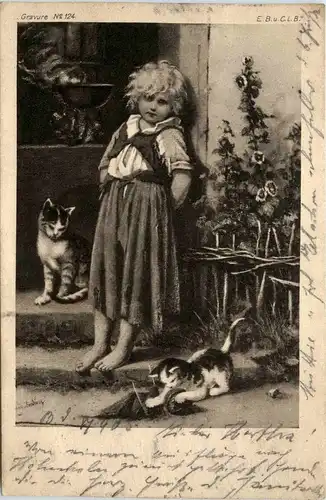 Kind mit Katzen -281528