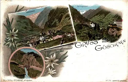 Gruss aus Göschenen - Litho -274590