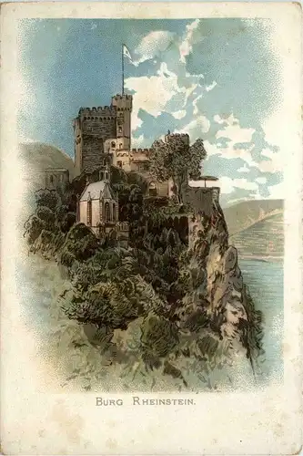 Burg Rheinstein - Litho -281702