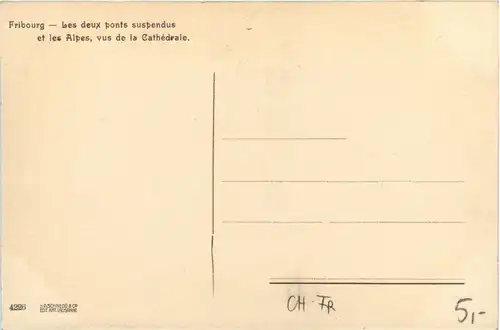 Fribourg - Les deux ponts suspendu -275236