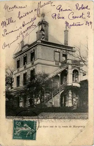 La Gare vue de la route de Margency -281798