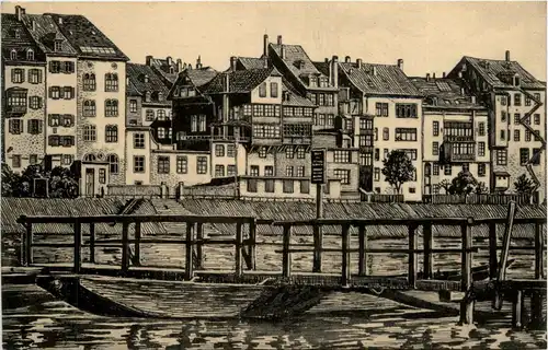 Basel - Alte Häuser am Rhein -275650