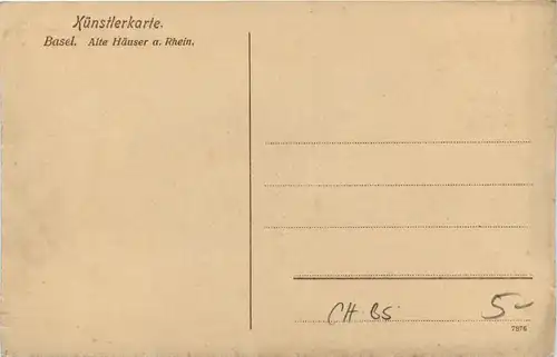 Basel - Alte Häuser am Rhein -275650