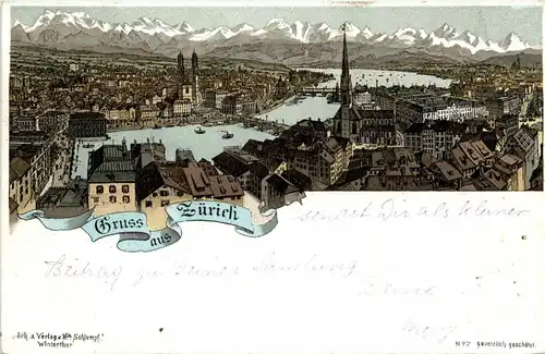 Gruss aus Zürich - Litho -276078