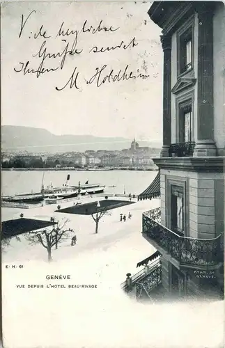 Geneve - vue depuis L Hotel Beau Rivage -276212