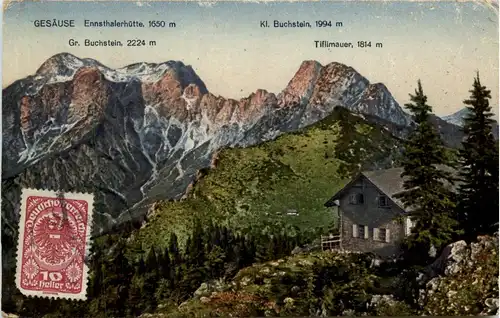 Gesäuse, Ennsthalerhütte, Gr. Buchstein, Kl.Buchstein, Tiflimauer -315196