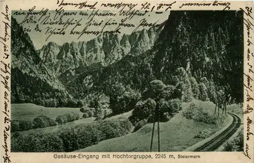 Gesäuse/Steiermark - Gesäuse, Eingang mit Hochtorgruppe -315486