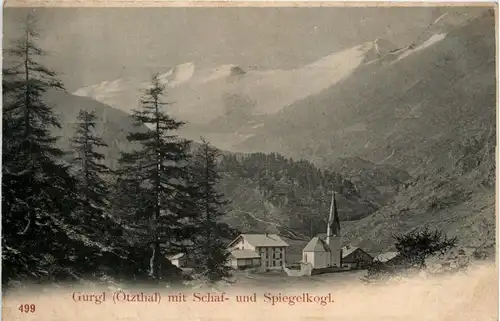 Gurgl mit Schaf und Spiegelkogl -283006