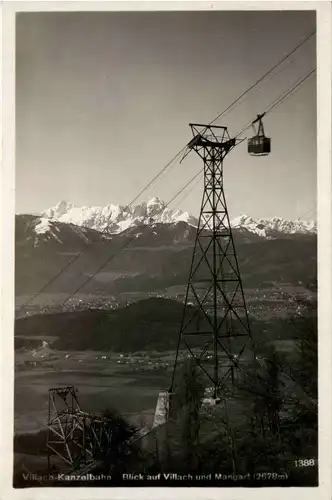 Villach/Kärnten - Villach, Kanzelbahn, Blick auf Villach und Mangart -315586