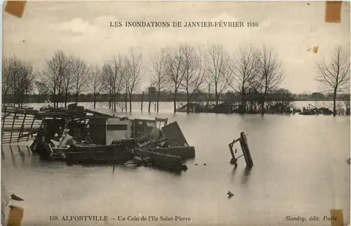 Alfortville - Un Coin de Ile Saint Pierre - Inondations de 1910 -282832