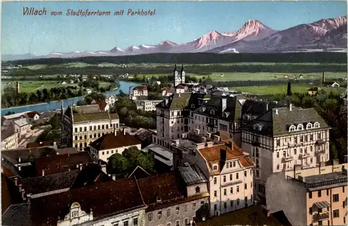 Villach/Kärnten - Villach, vom Stadtpfarrturm mit Parkhotel -316012