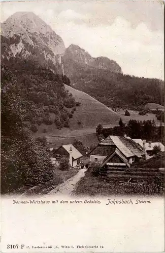 Gesäuse, Johnsbach, Donner-Wirtshaus mit dem untern Oedstein -315242