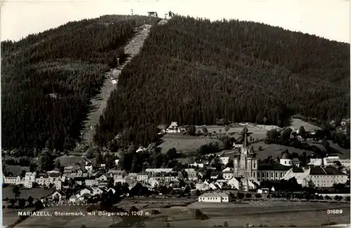 Mariazell/Steiermark - Mariazell, mit Bürgeralpe -316526