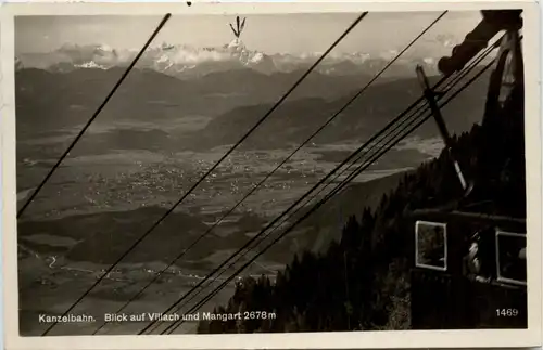 Villach/Kärnten - Villach, Kanzelbahn, Blick auf Villach und Mangart -315570